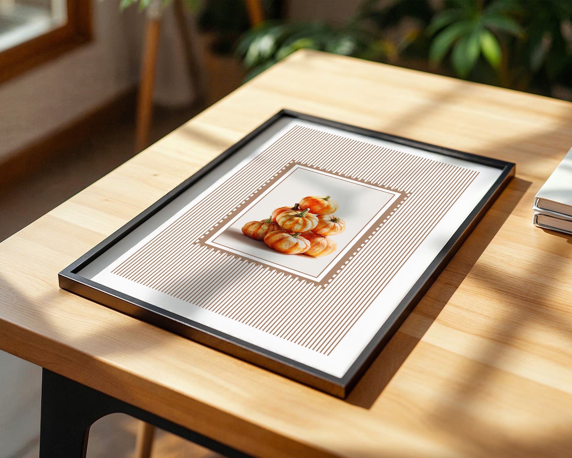 Kürbispyramide Streifenmuster