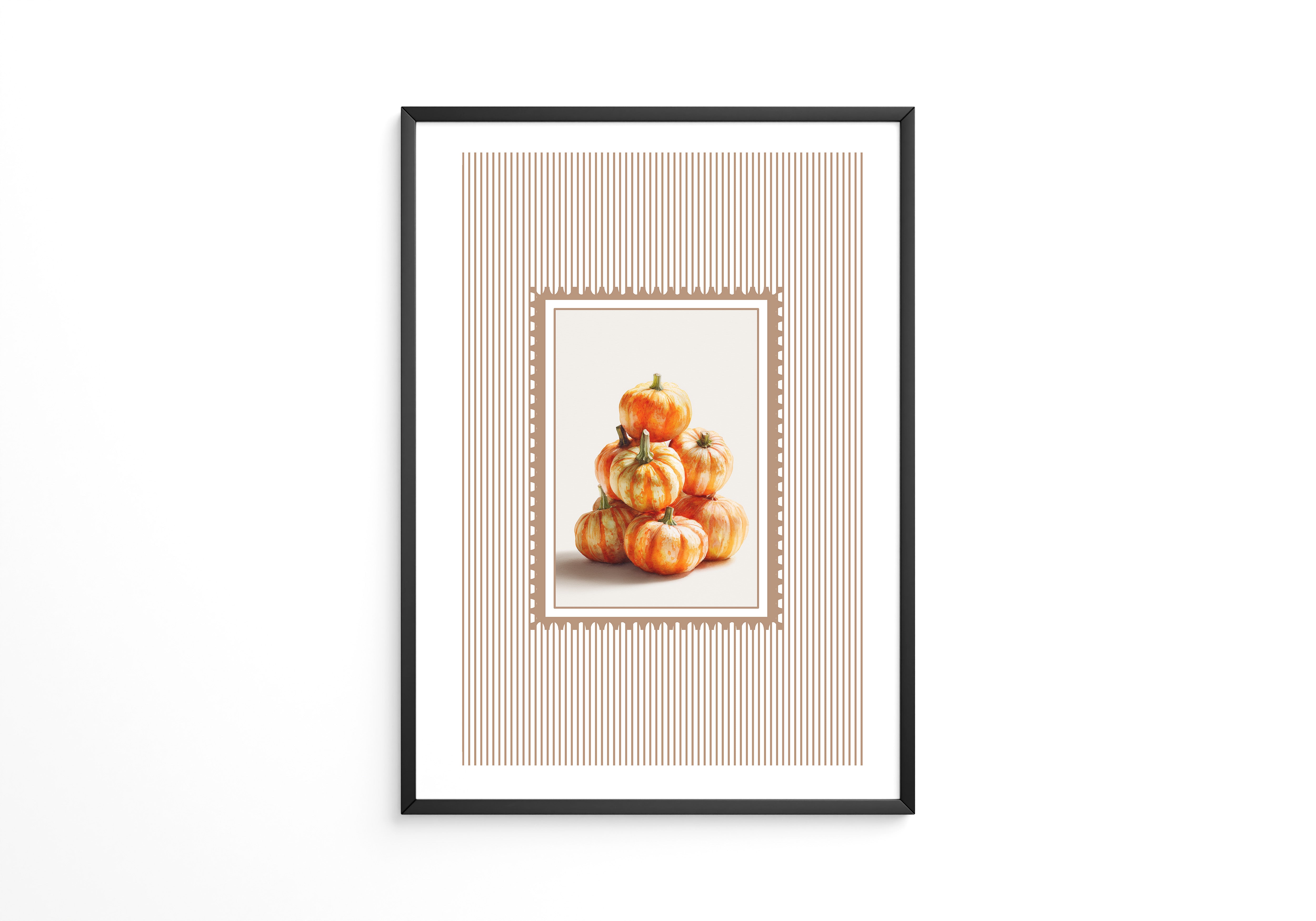 Kürbispyramide Streifenmuster