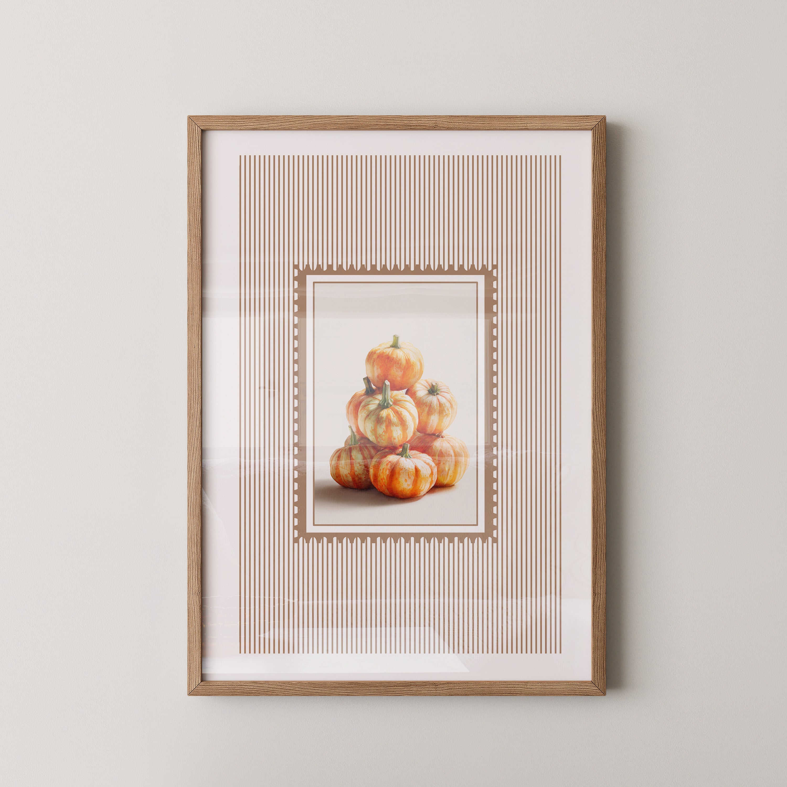 Kürbispyramide Streifenmuster