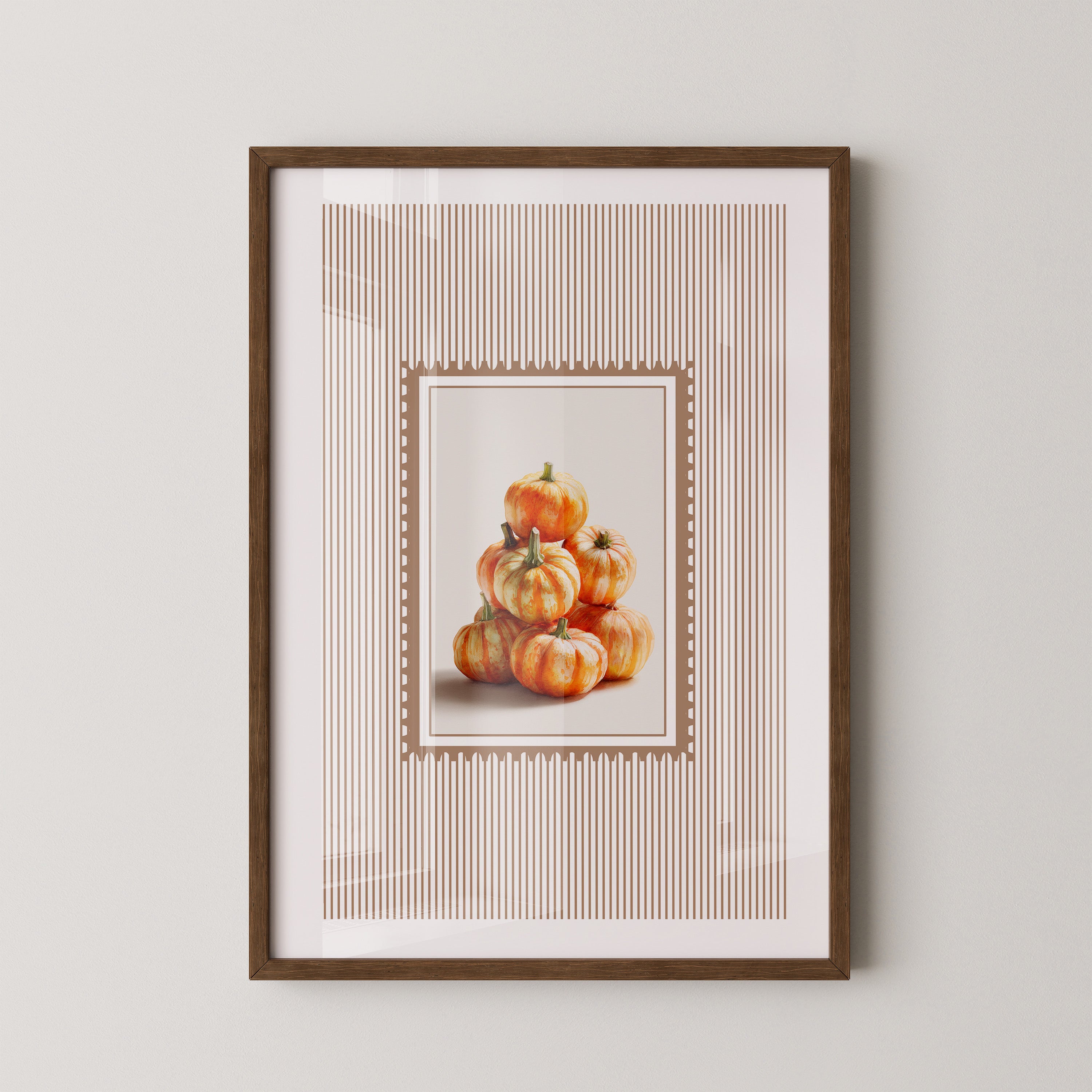 Kürbispyramide Streifenmuster