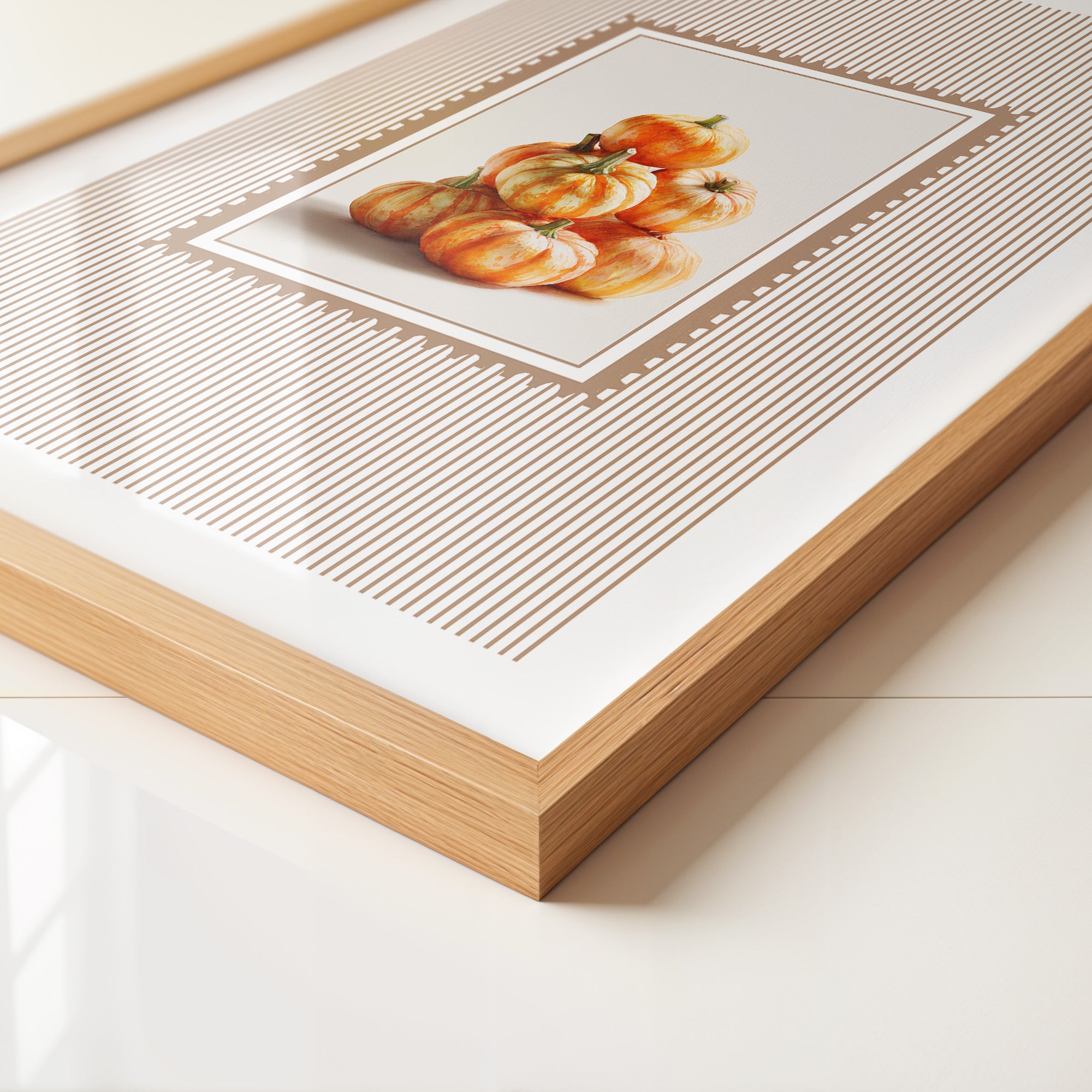 Kürbispyramide Streifenmuster