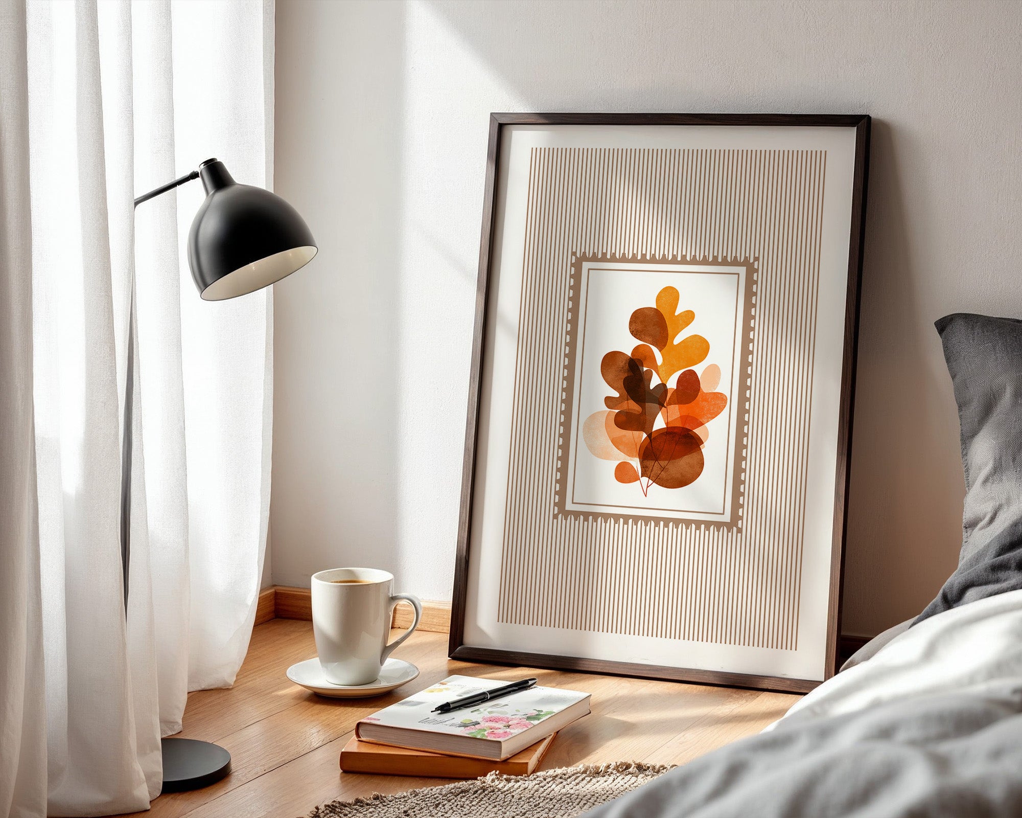 Herbstblätter Abstrakt Braun