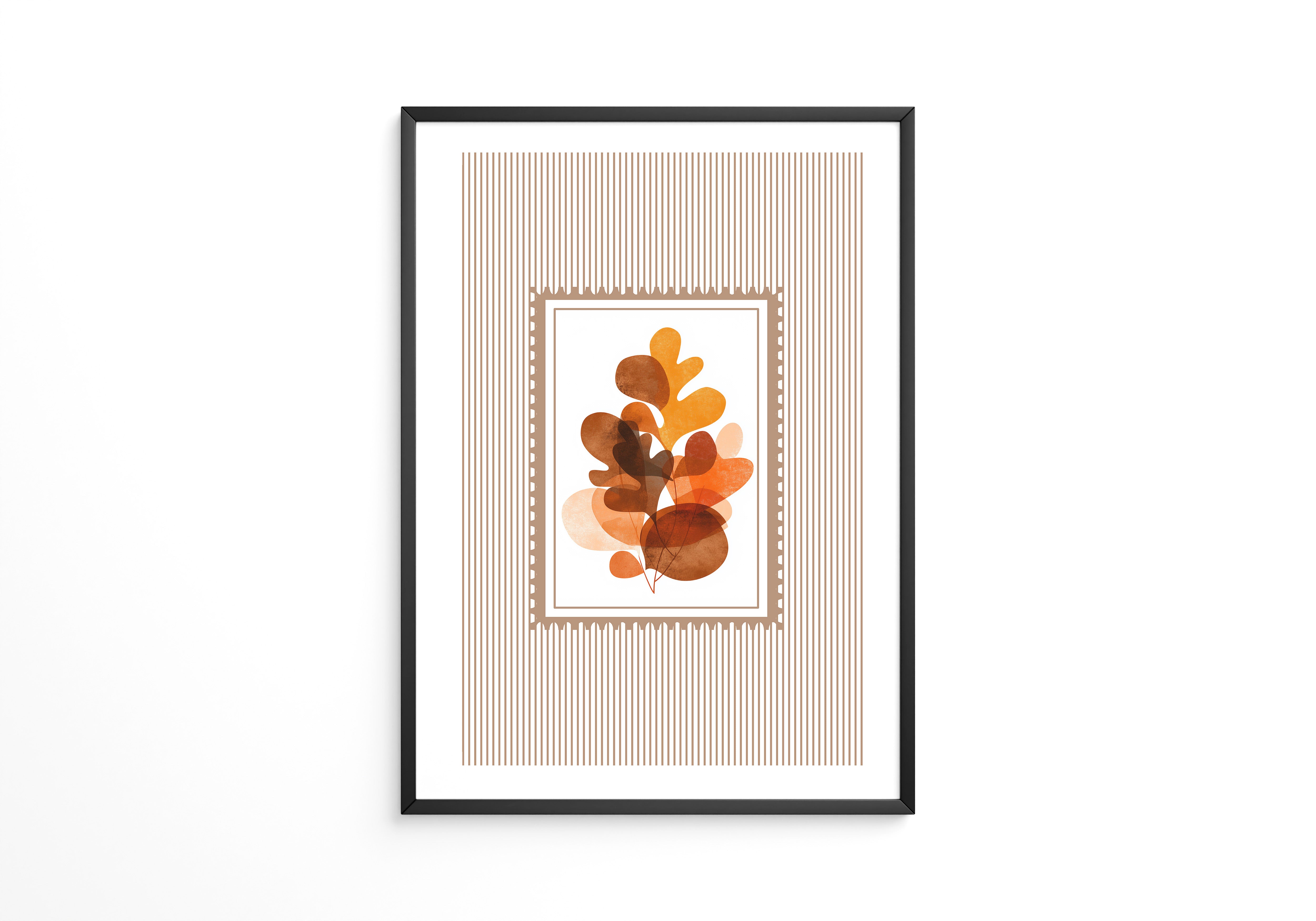 Herbstblätter Abstrakt Braun