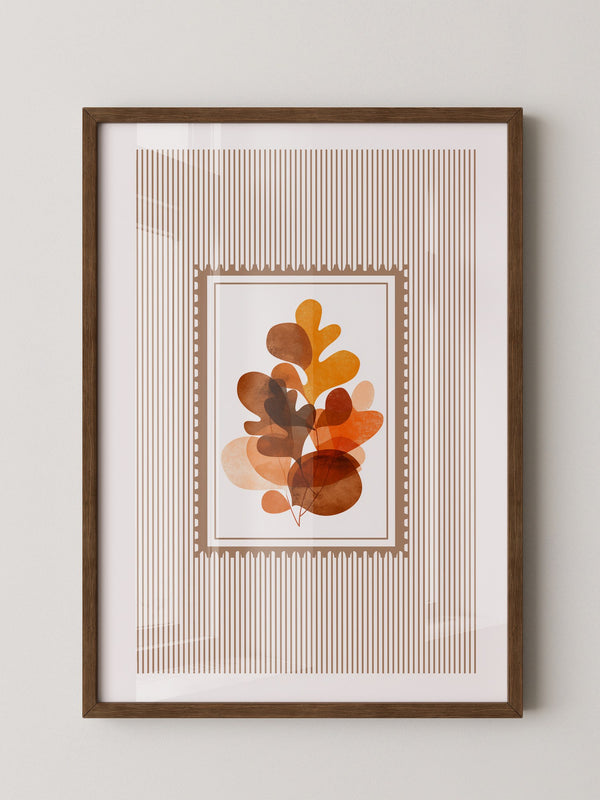 Herbstblätter Abstrakt Braun