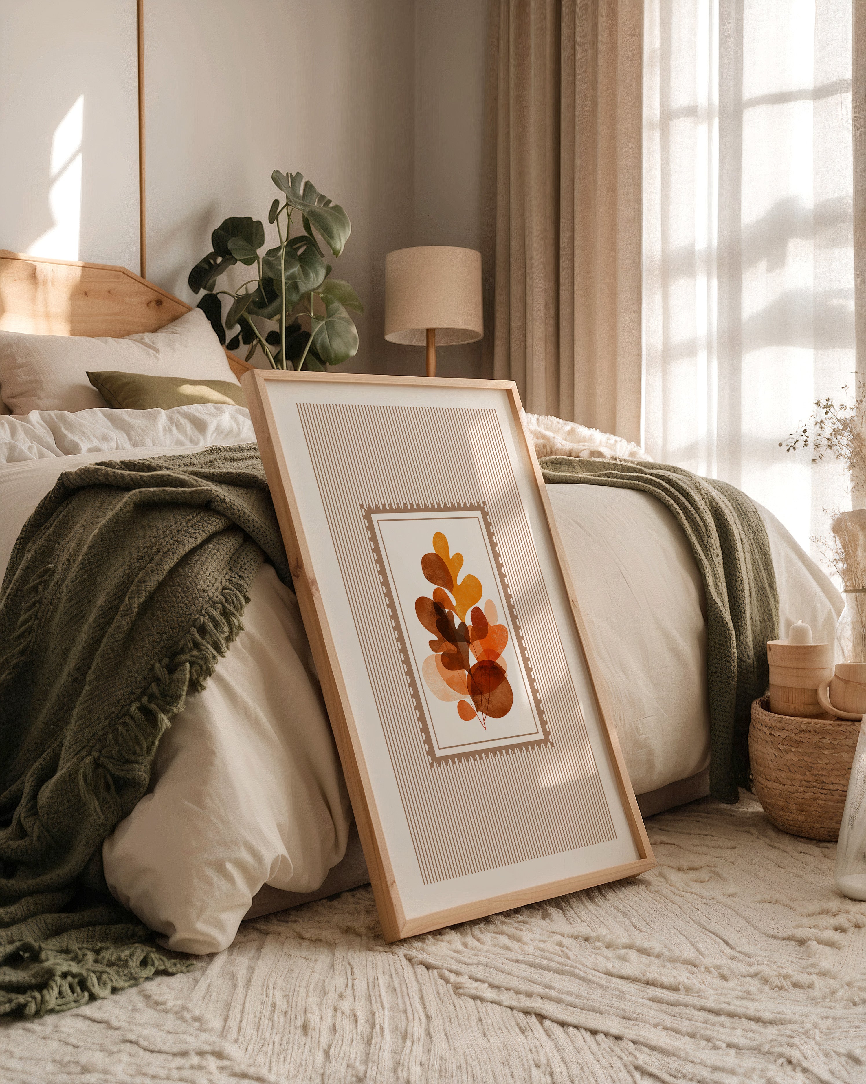 Herbstblätter Abstrakt Braun