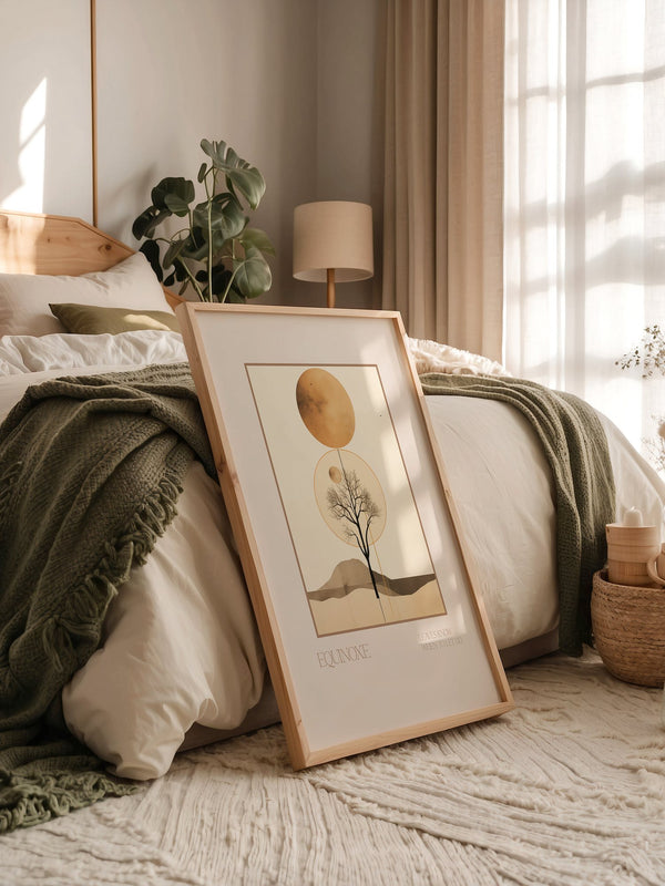 Baum Mond Geometrisch Braun