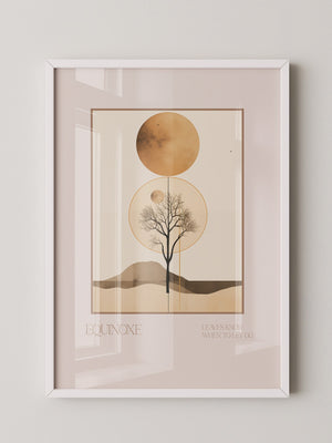 Baum Mond Geometrisch Braun