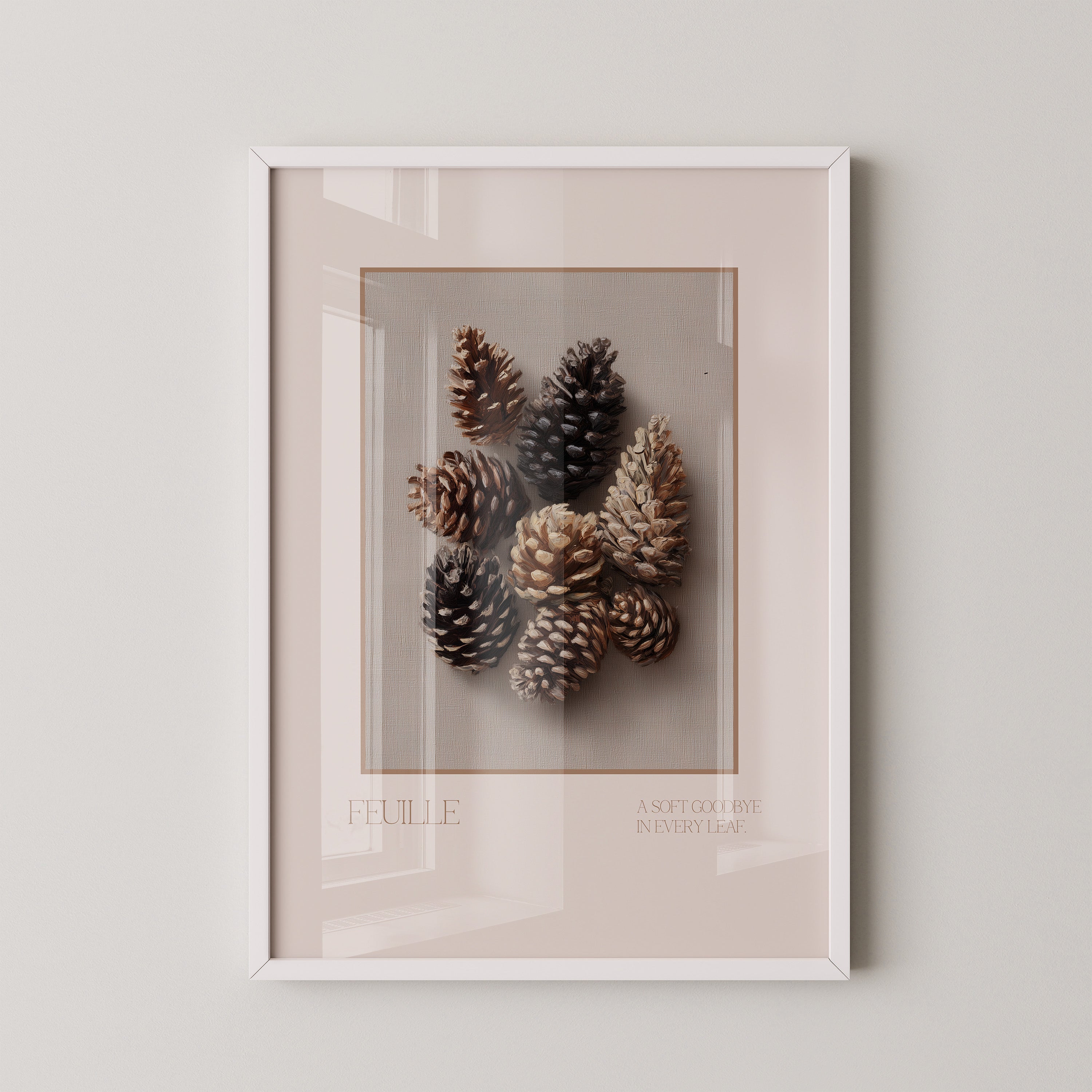 Tannenzapfen Malerei Naturtöne