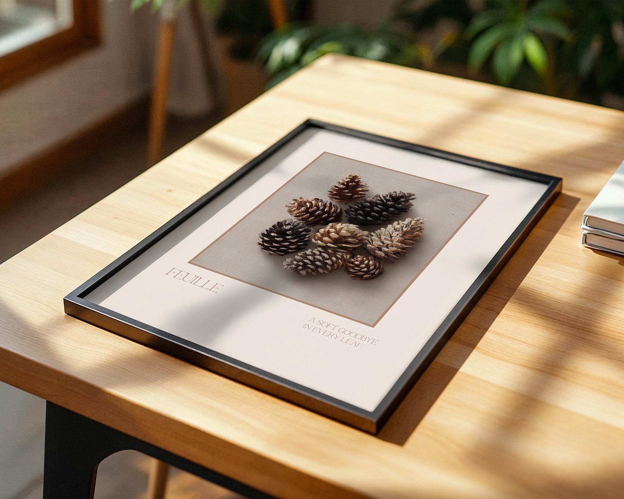 Tannenzapfen Malerei Naturtöne