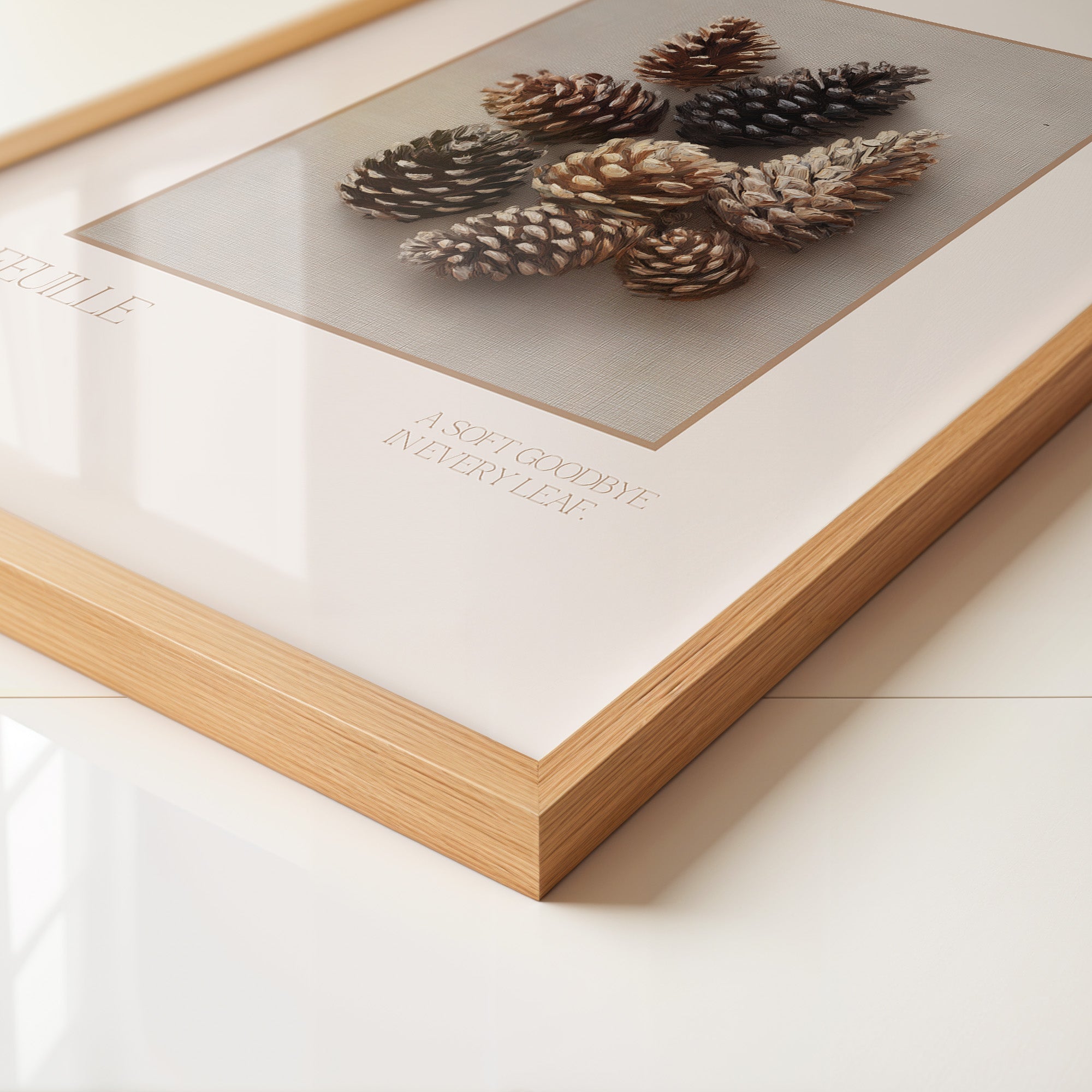 Tannenzapfen Malerei Naturtöne