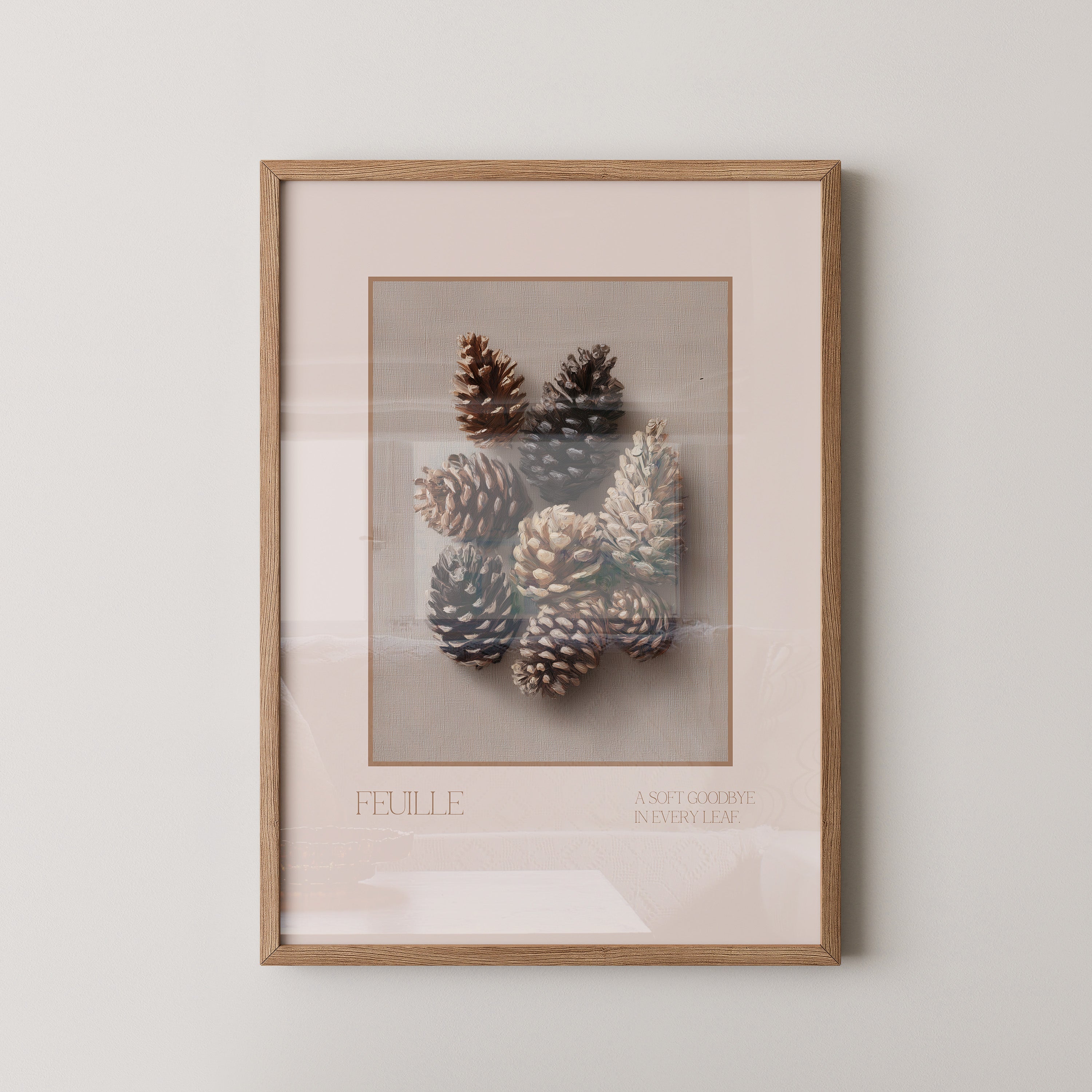 Tannenzapfen Malerei Naturtöne