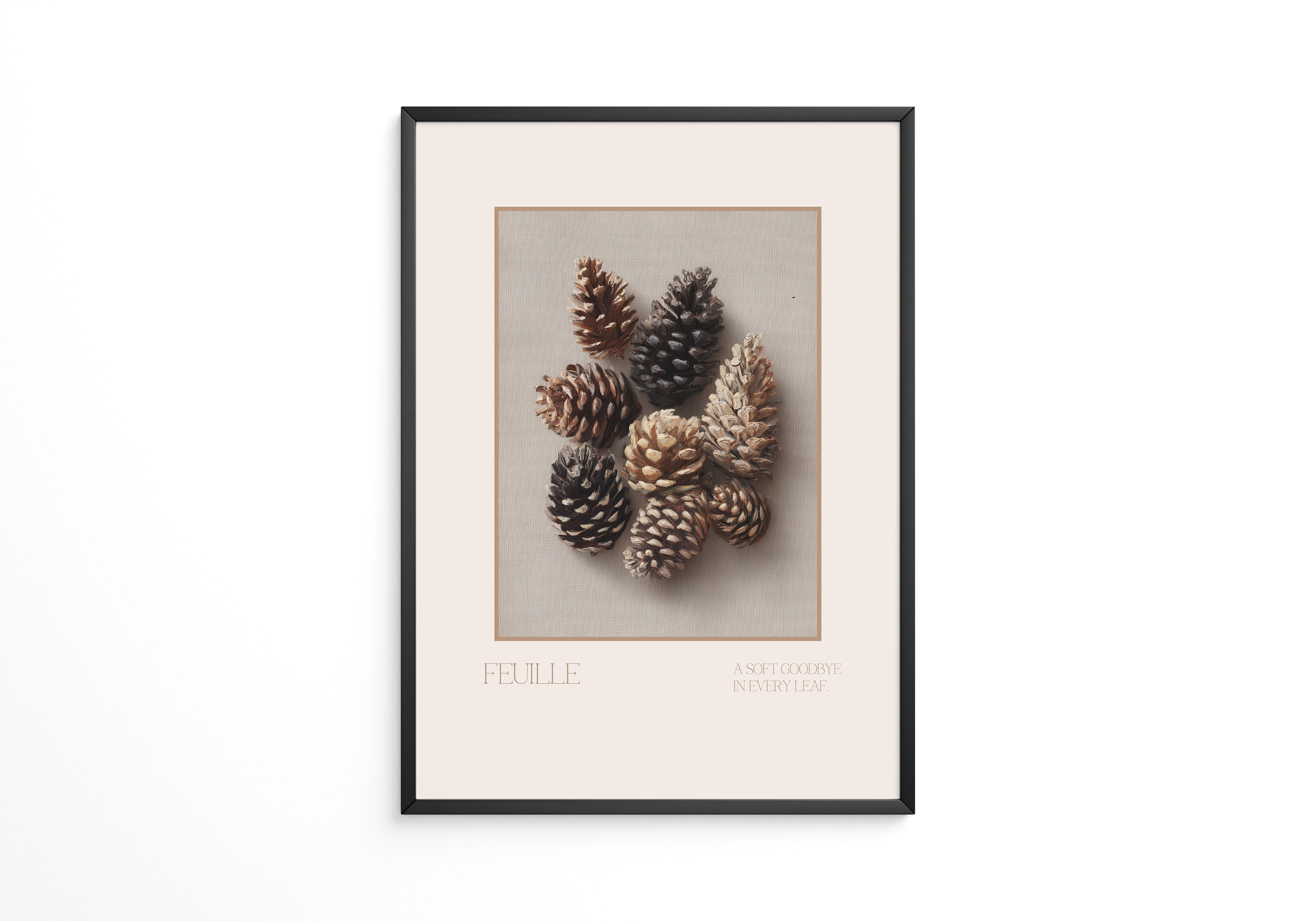 Tannenzapfen Malerei Naturtöne