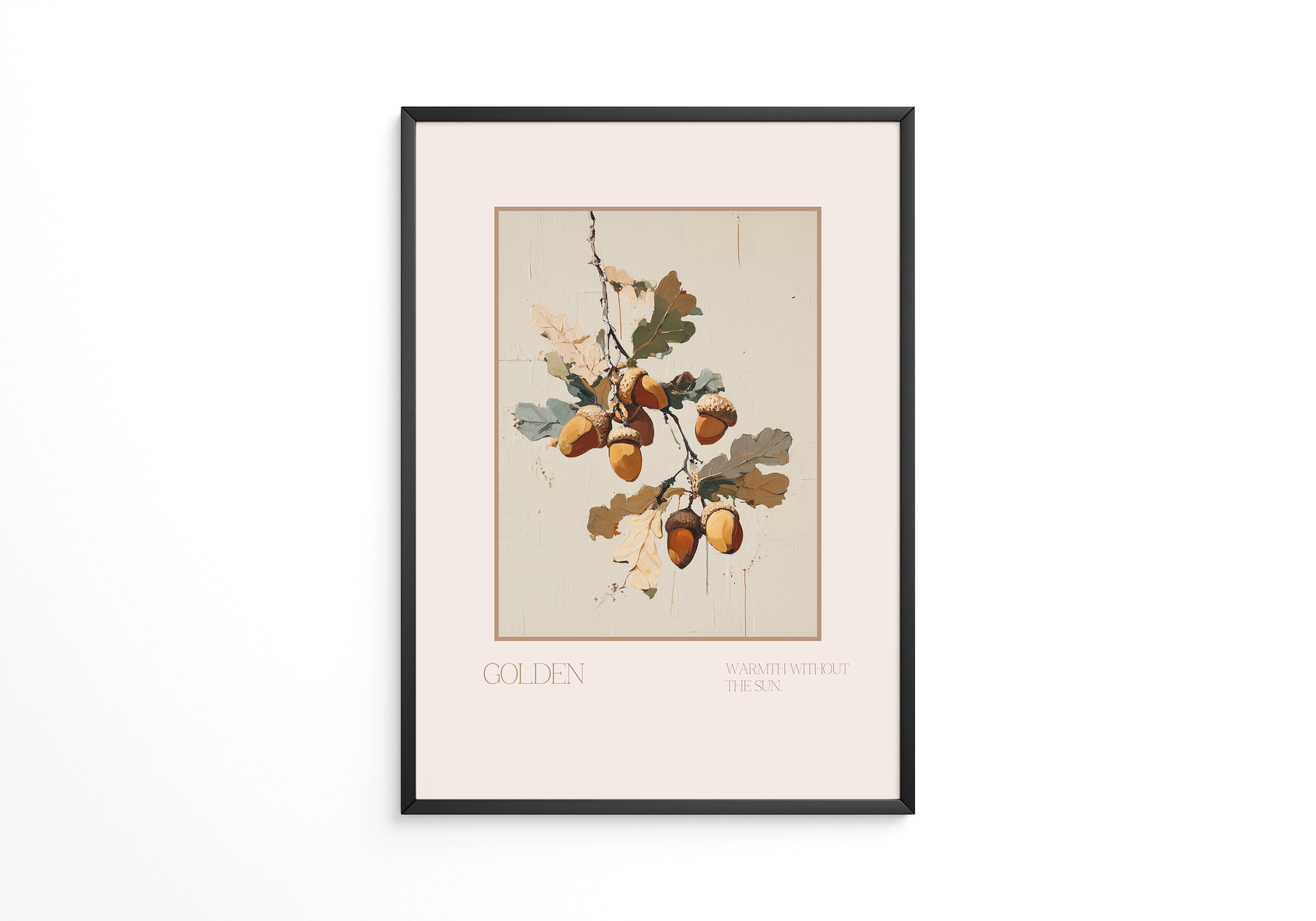 Eicheln Zweige Malerei