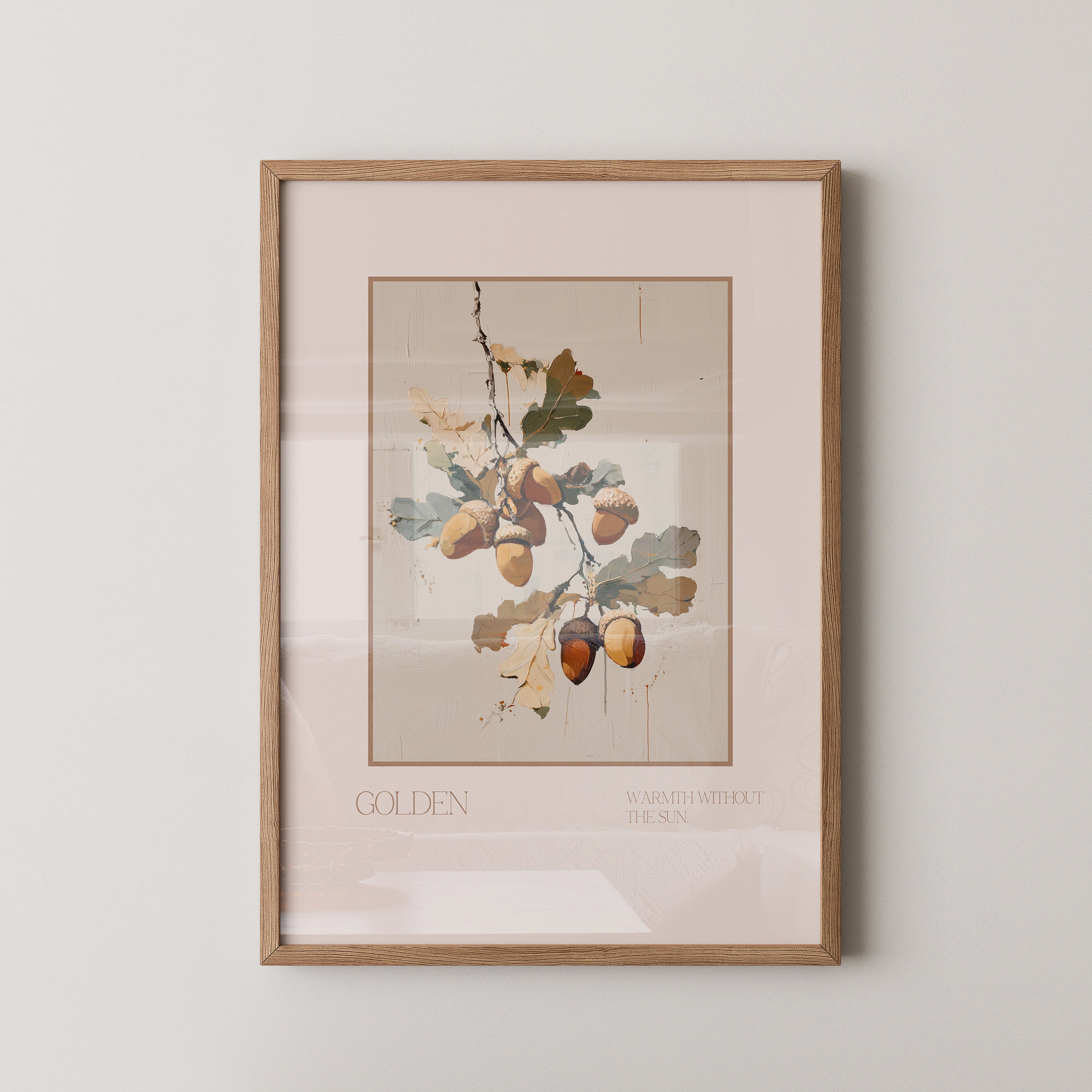 Eicheln Zweige Malerei