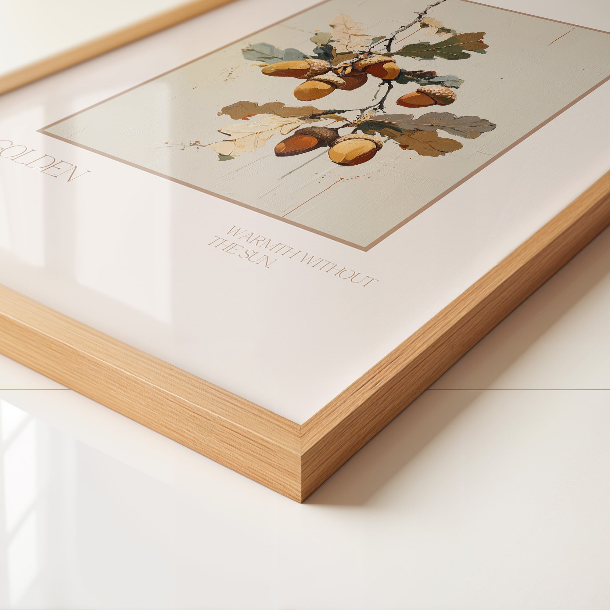 Eicheln Zweige Malerei