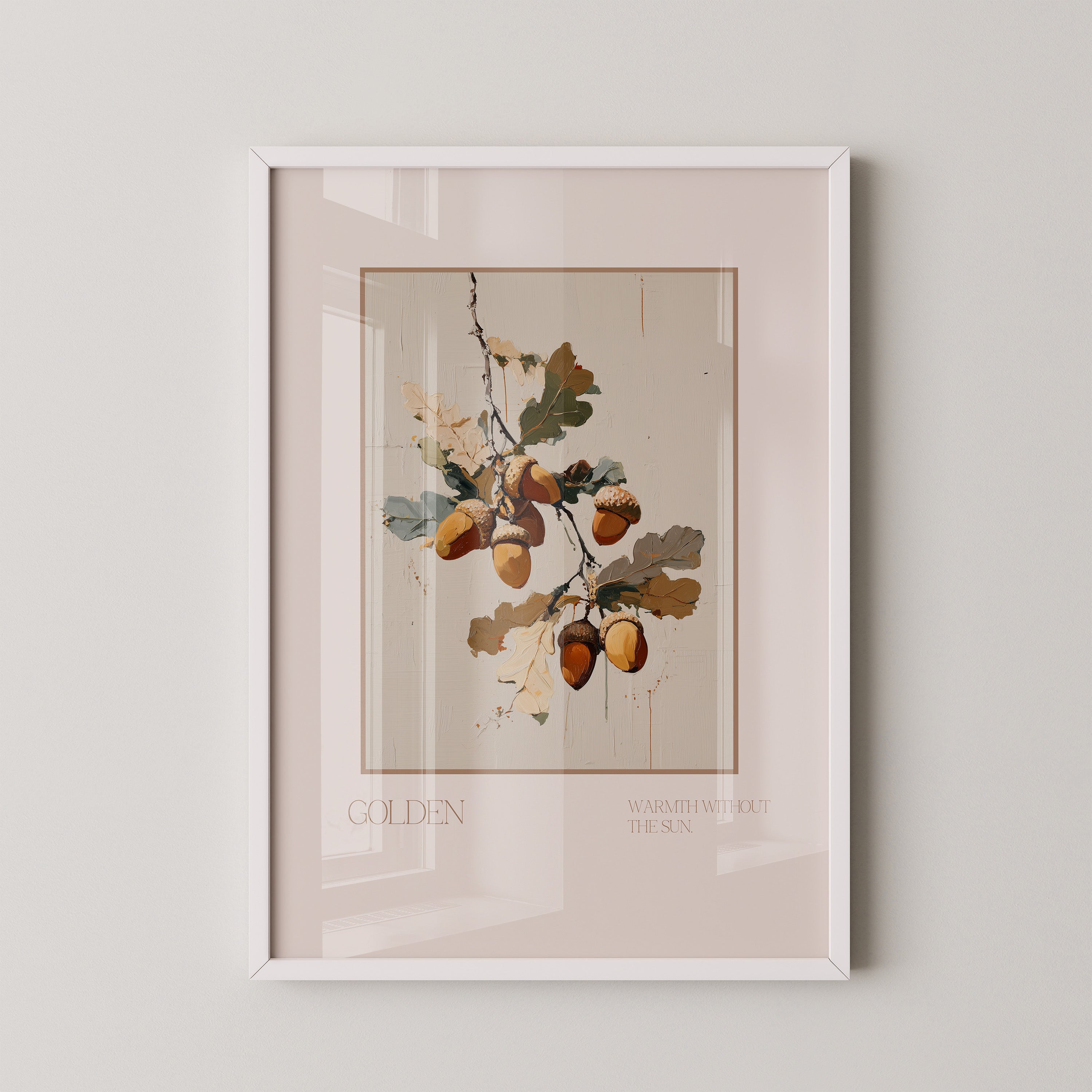 Eicheln Zweige Malerei