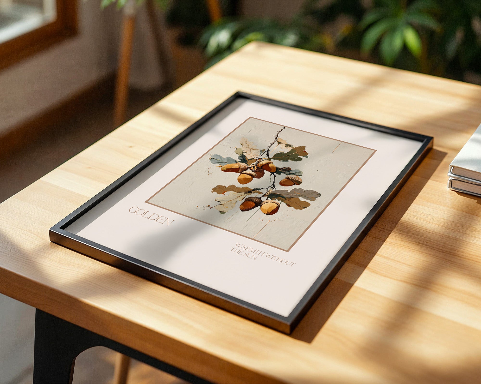 Eicheln Zweige Malerei