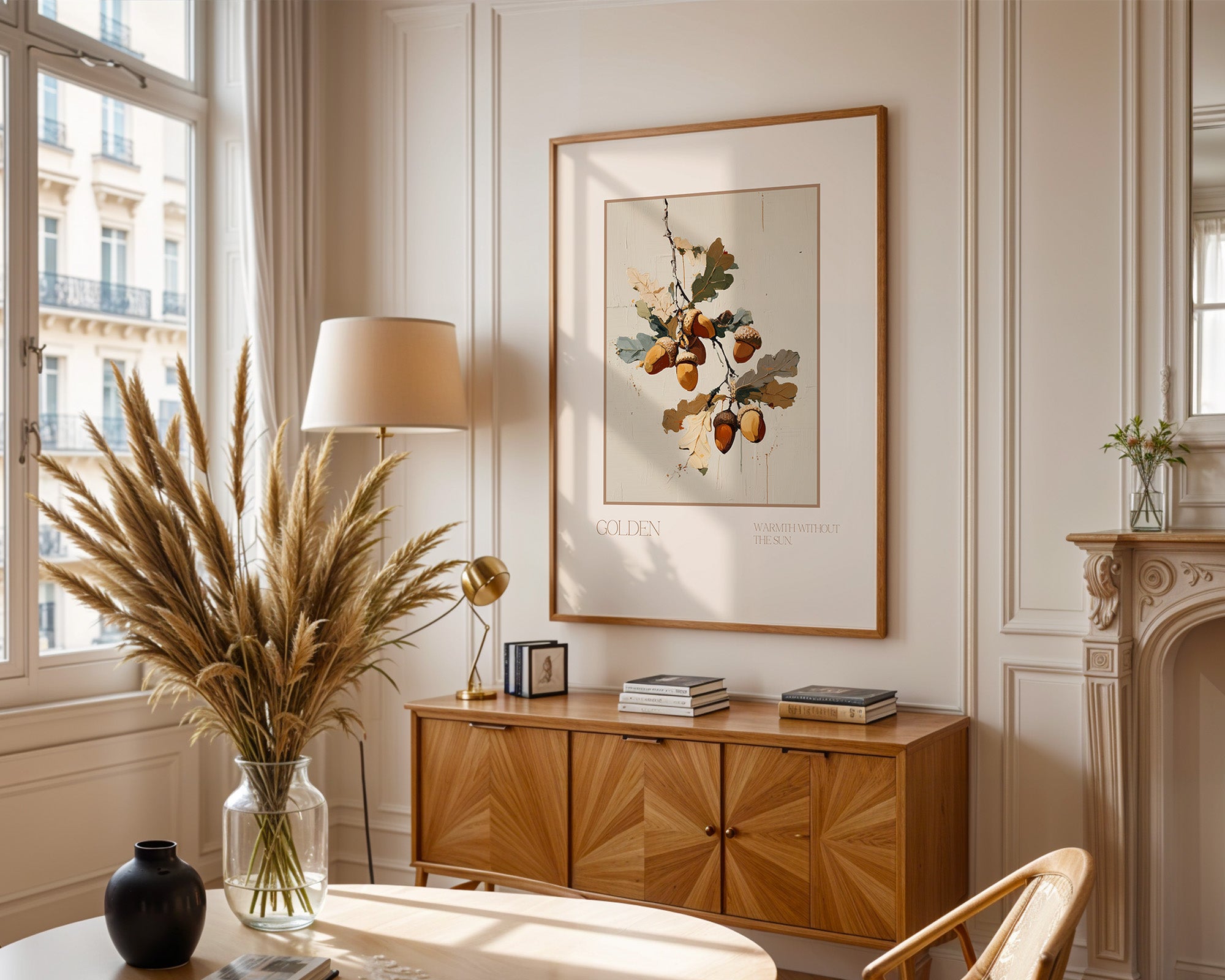 Eicheln Zweige Malerei