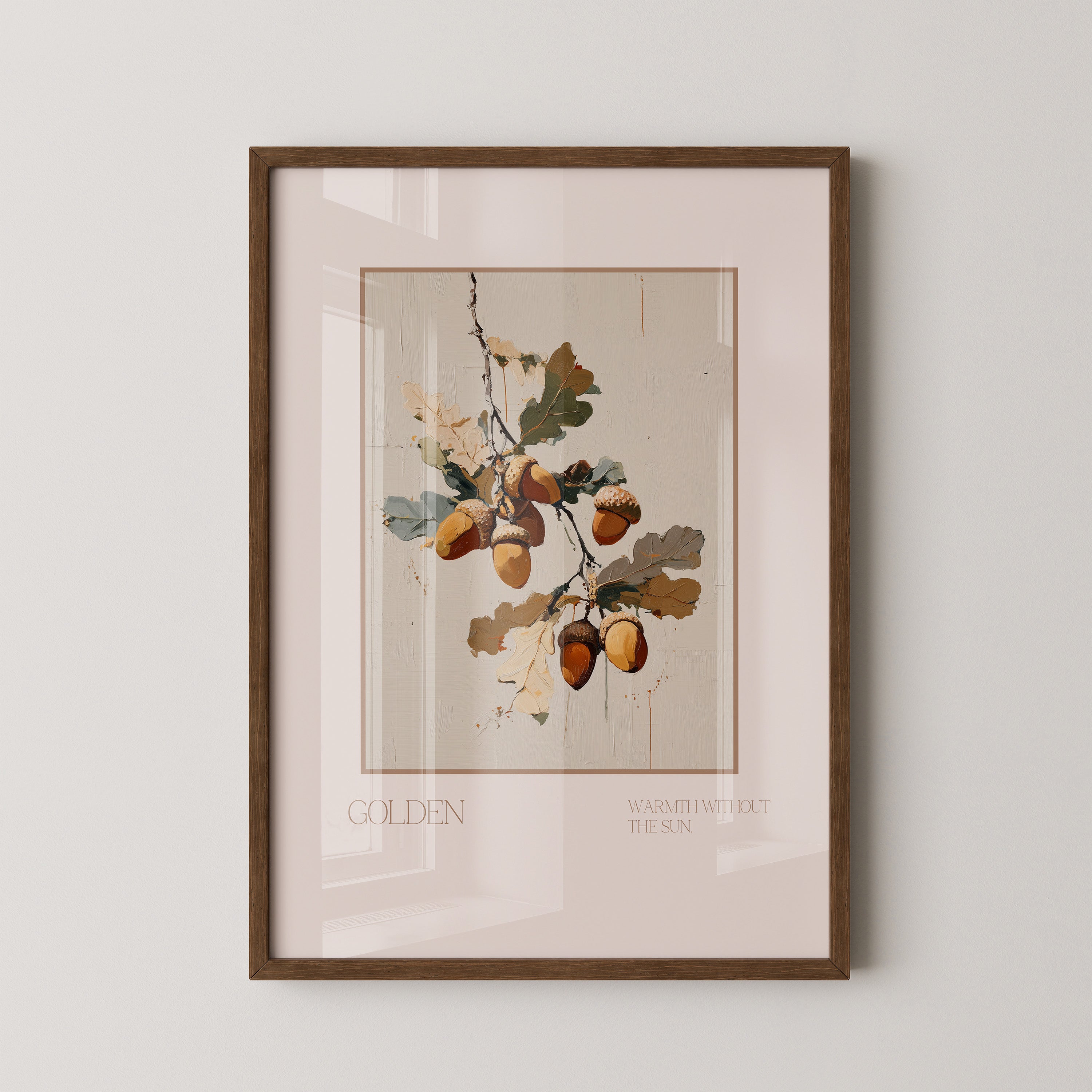 Eicheln Zweige Malerei