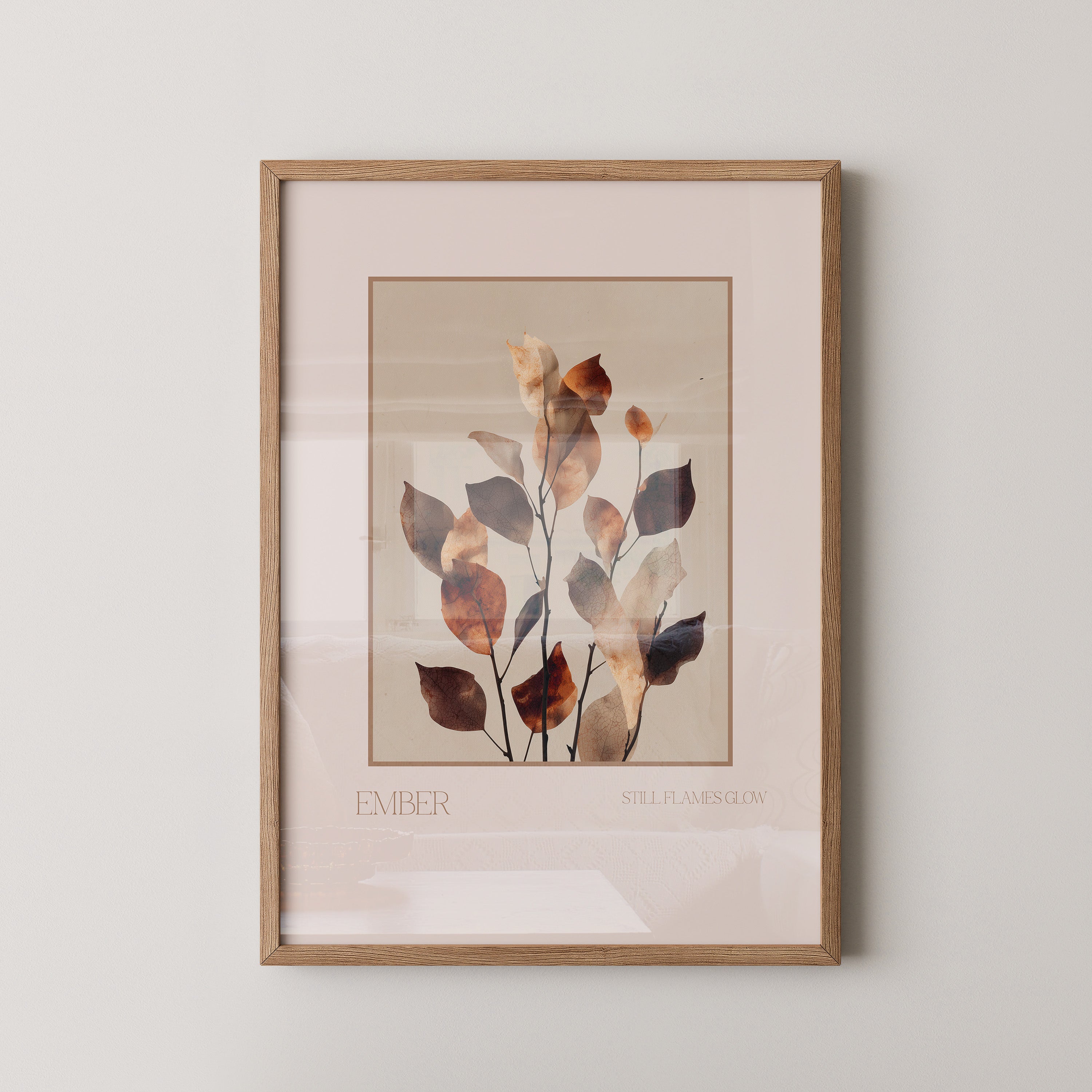 Verwelkte Blätter erdfarben