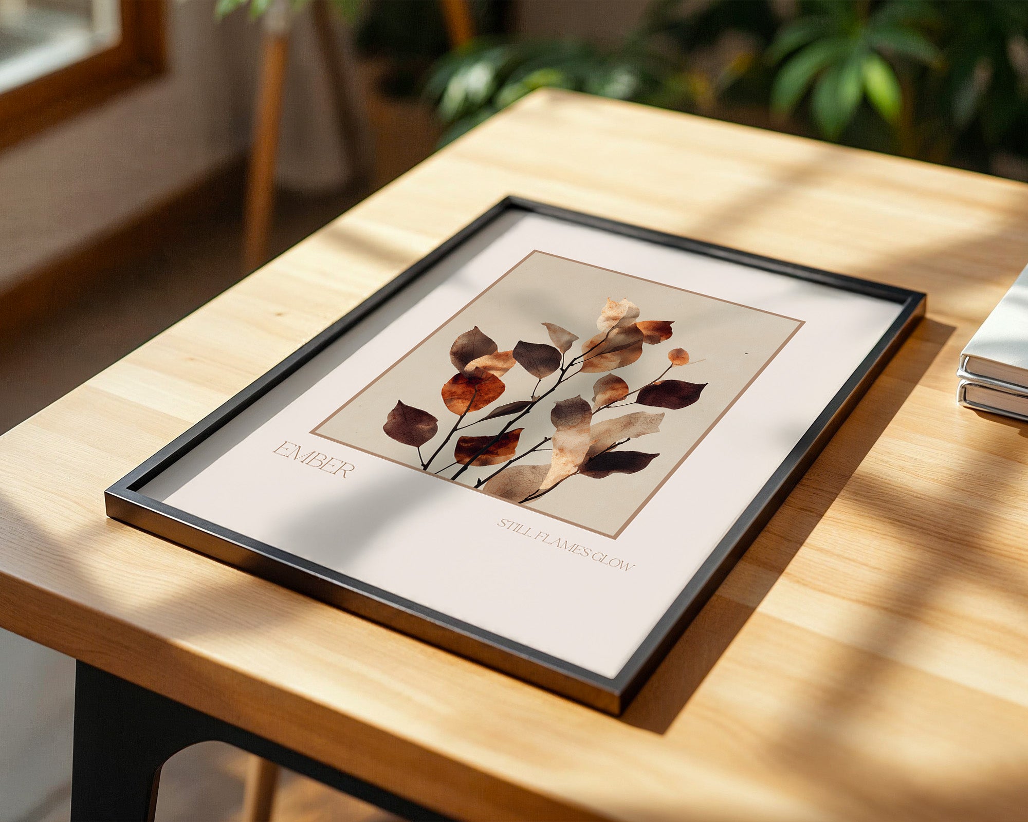 Verwelkte Blätter erdfarben