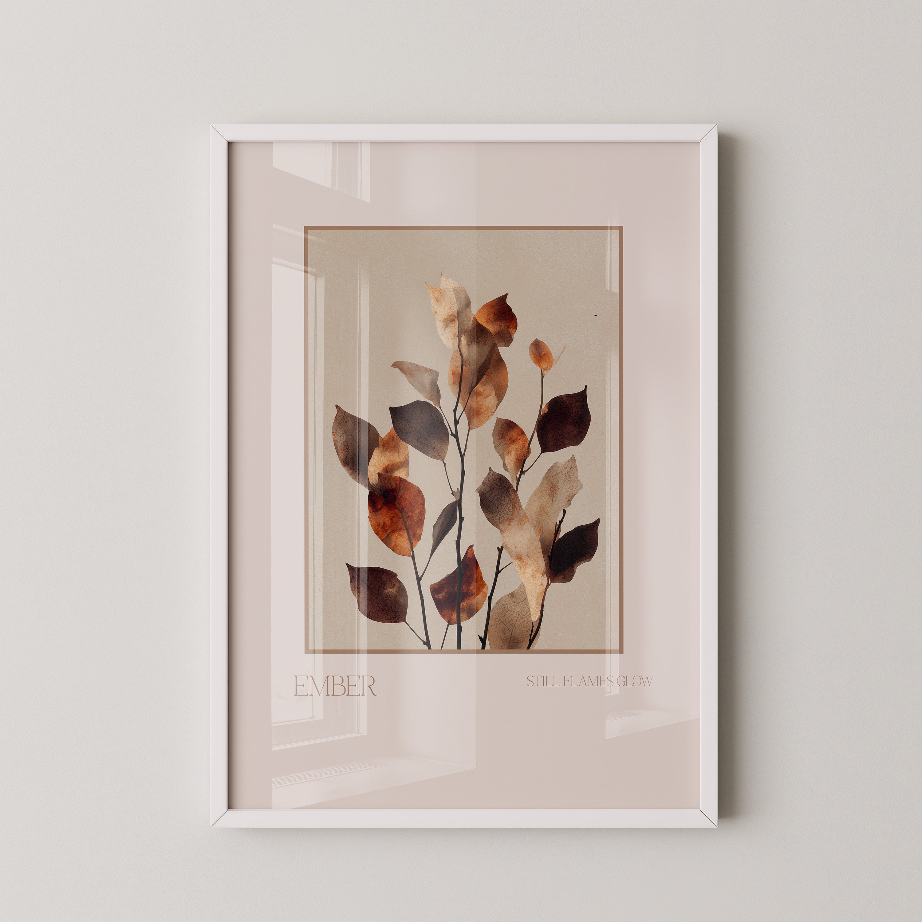 Verwelkte Blätter erdfarben