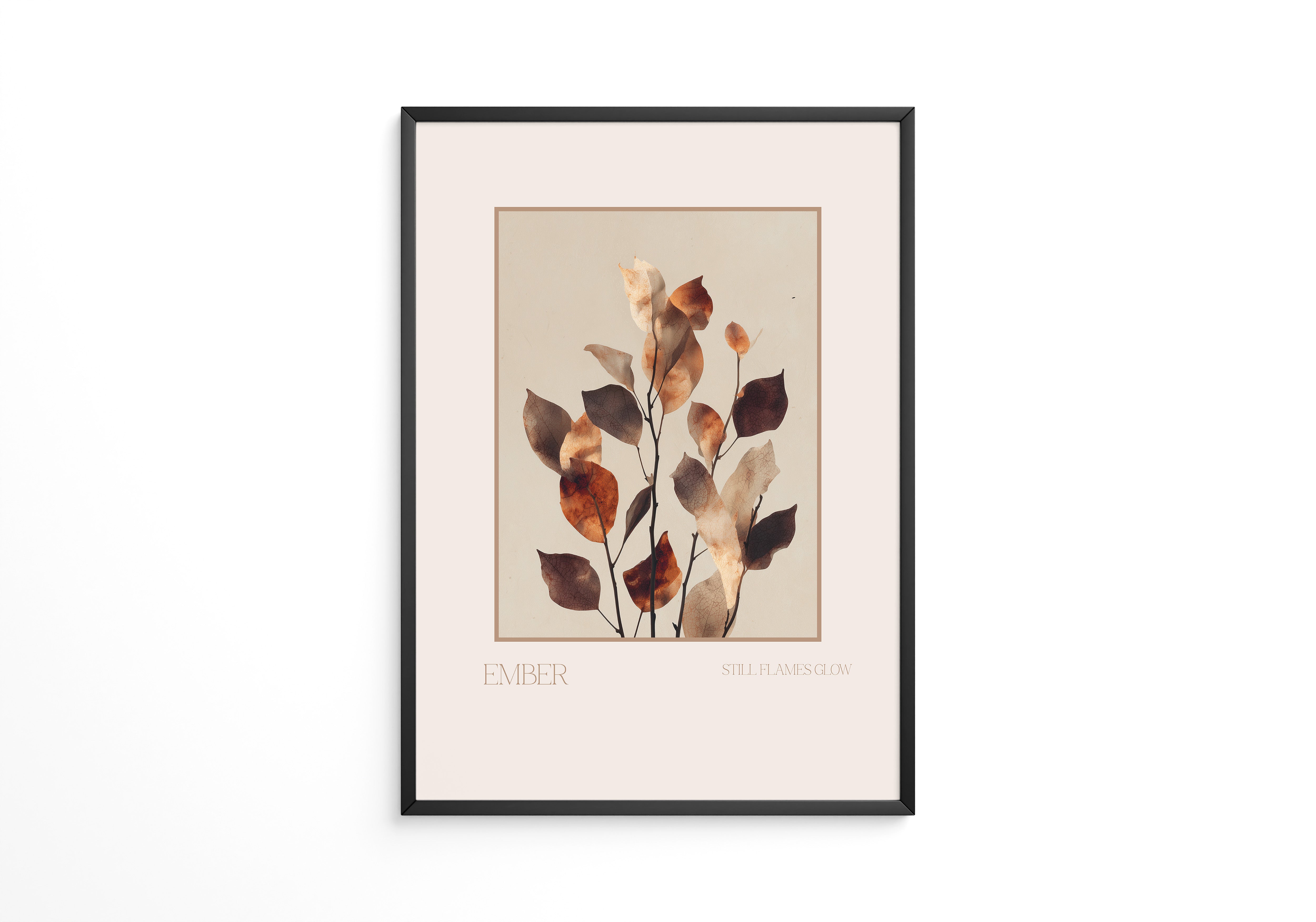 Verwelkte Blätter erdfarben