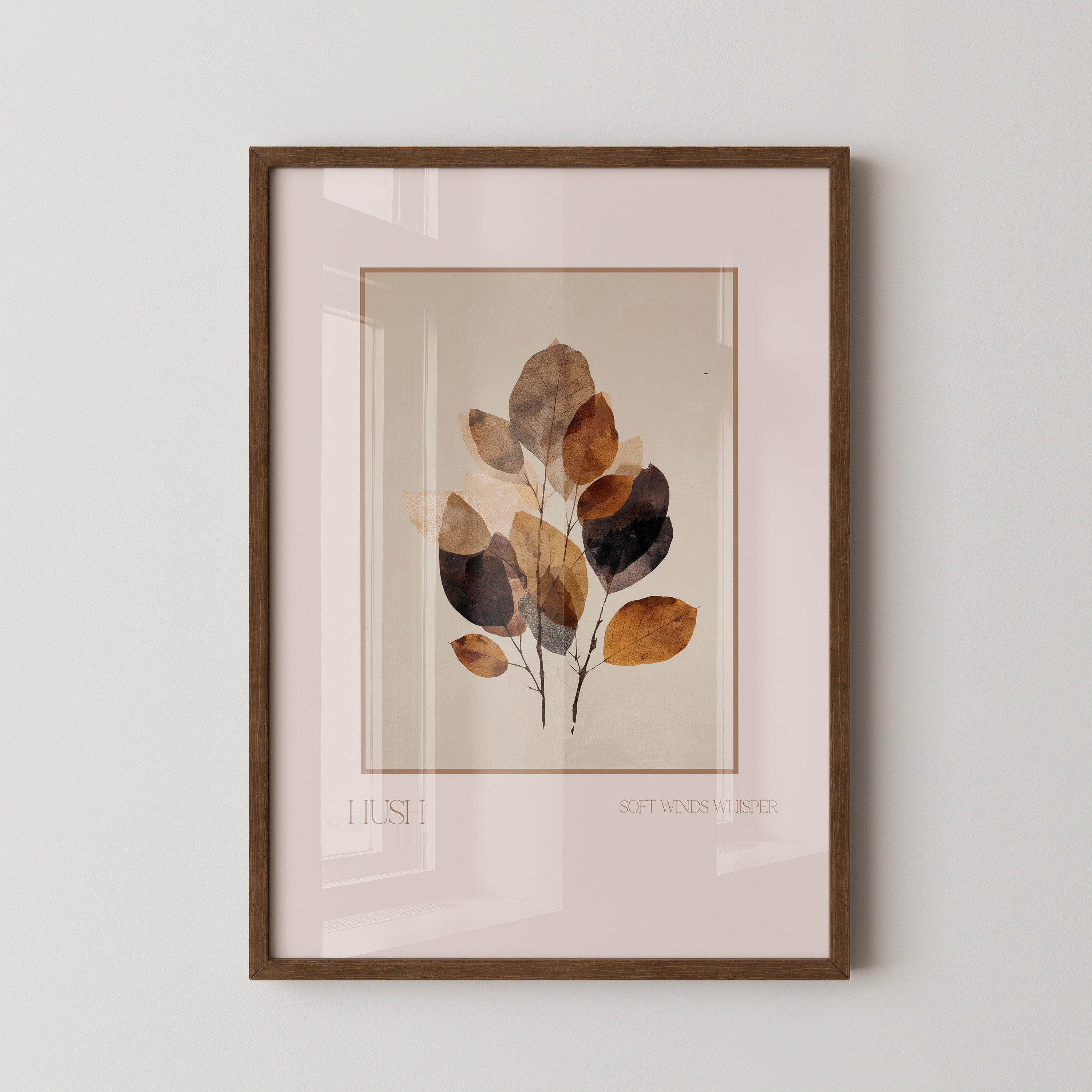 Herbstliche Blätter Aquarell Vintage