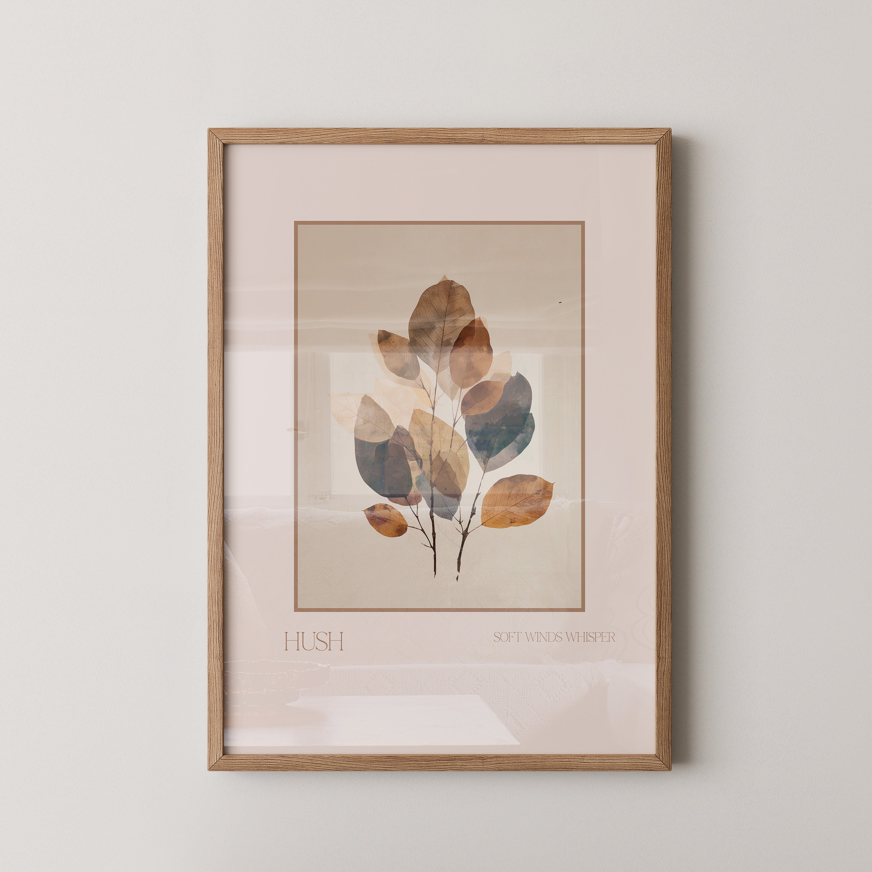 Herbstliche Blätter Aquarell Vintage