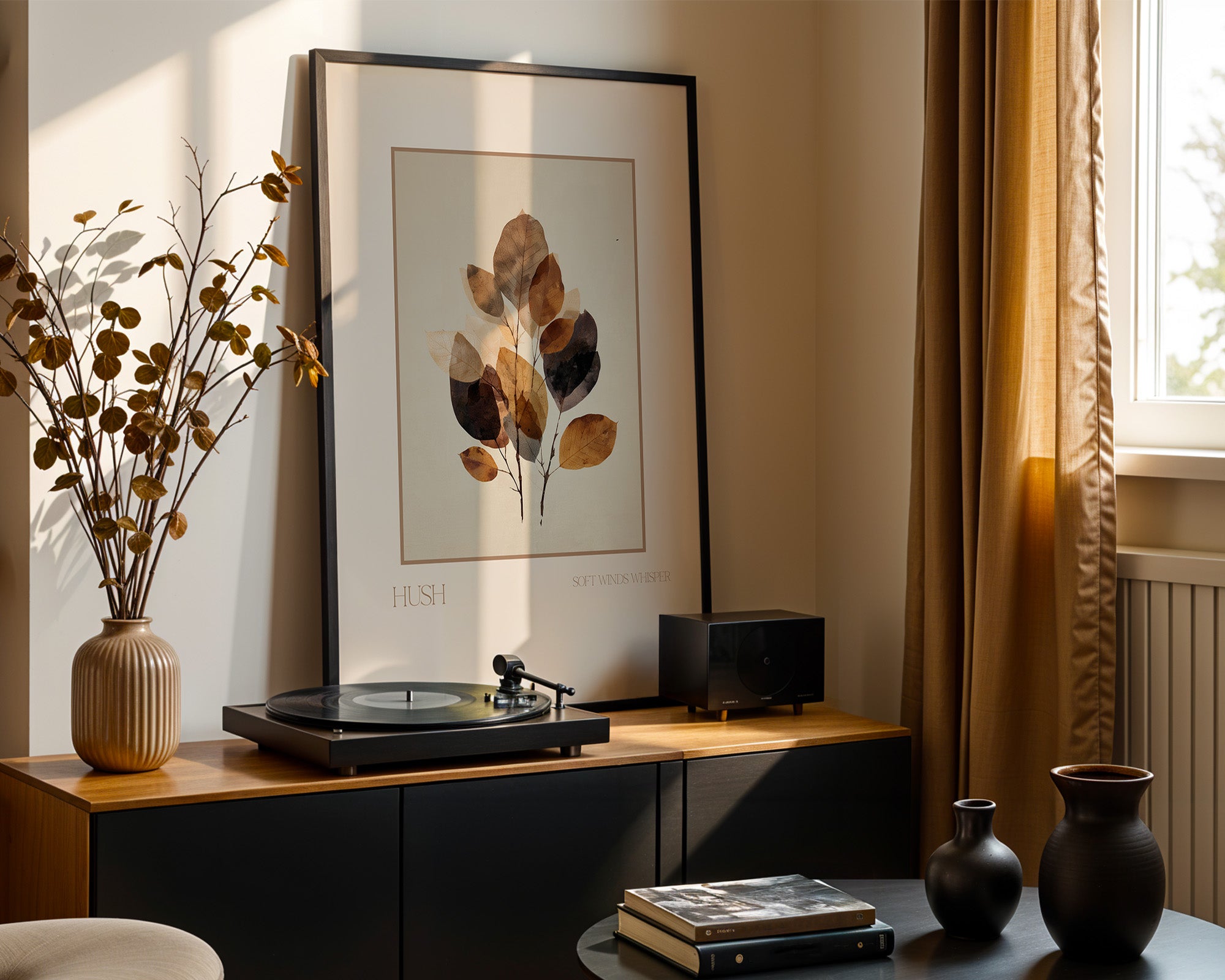 Herbstliche Blätter Aquarell Vintage