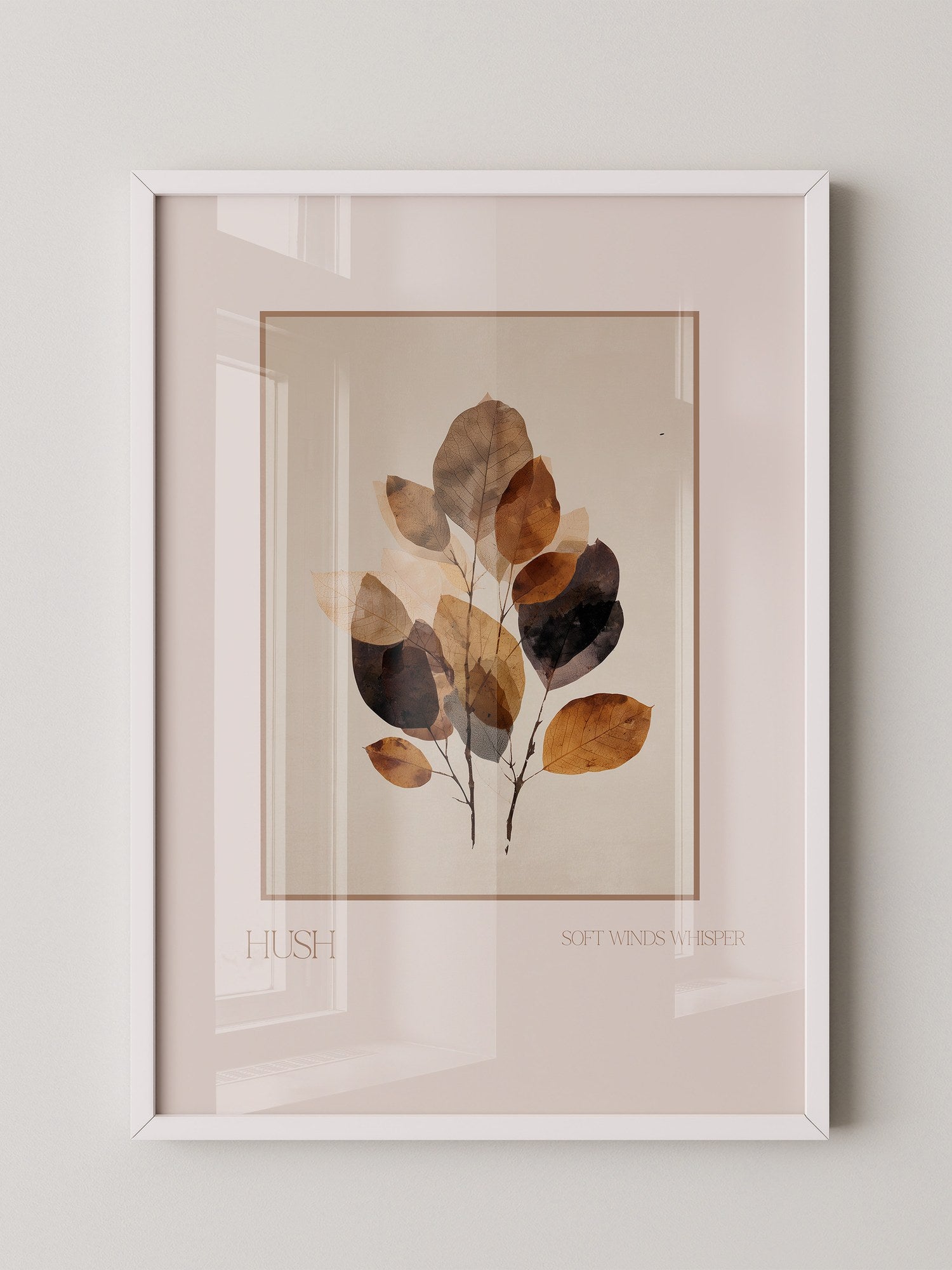 Herbstliche Blätter Aquarell Vintage