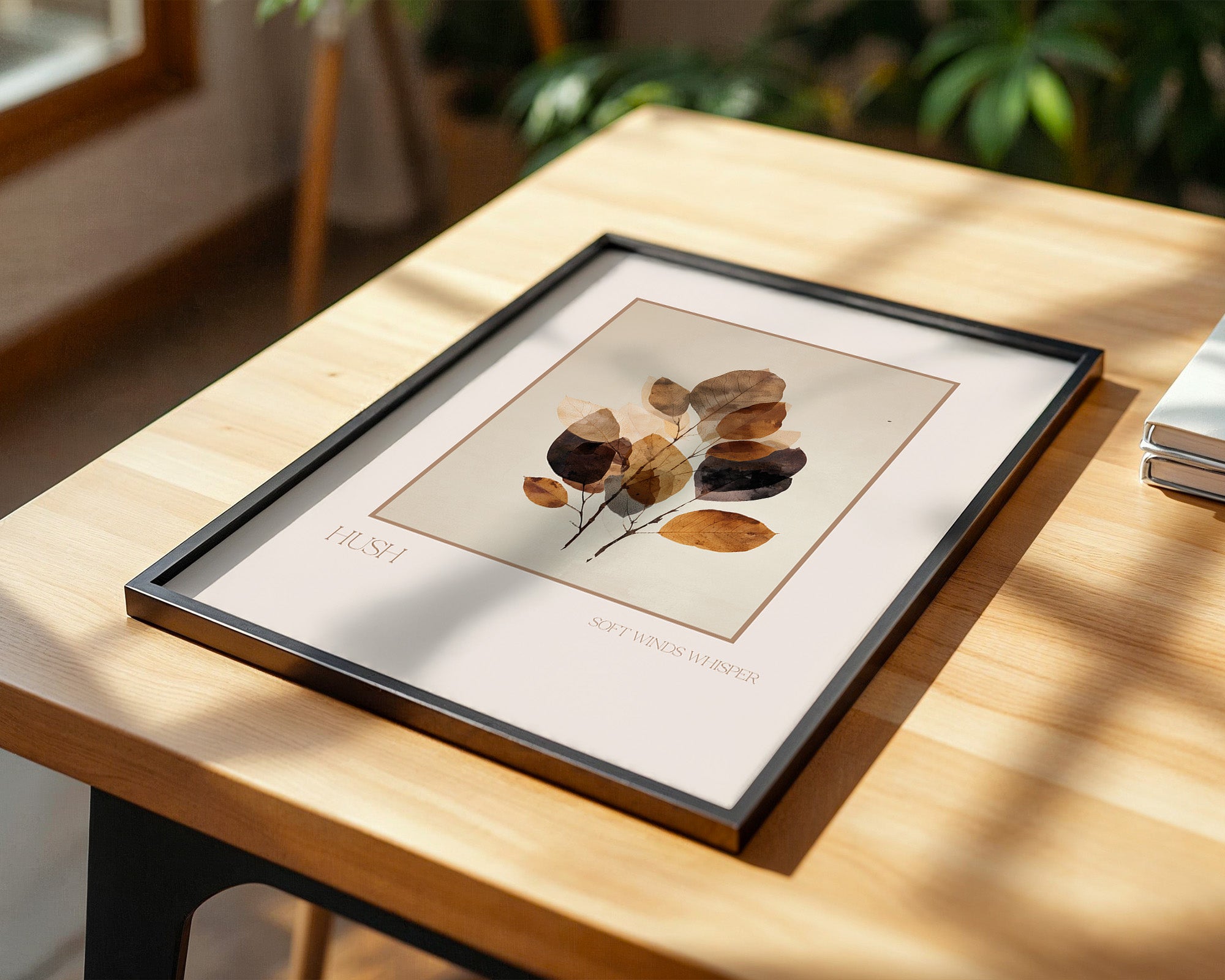 Herbstliche Blätter Aquarell Vintage