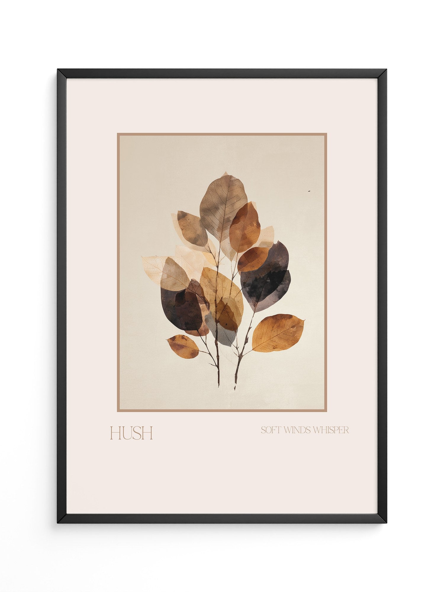 Herbstliche Blätter Aquarell Vintage