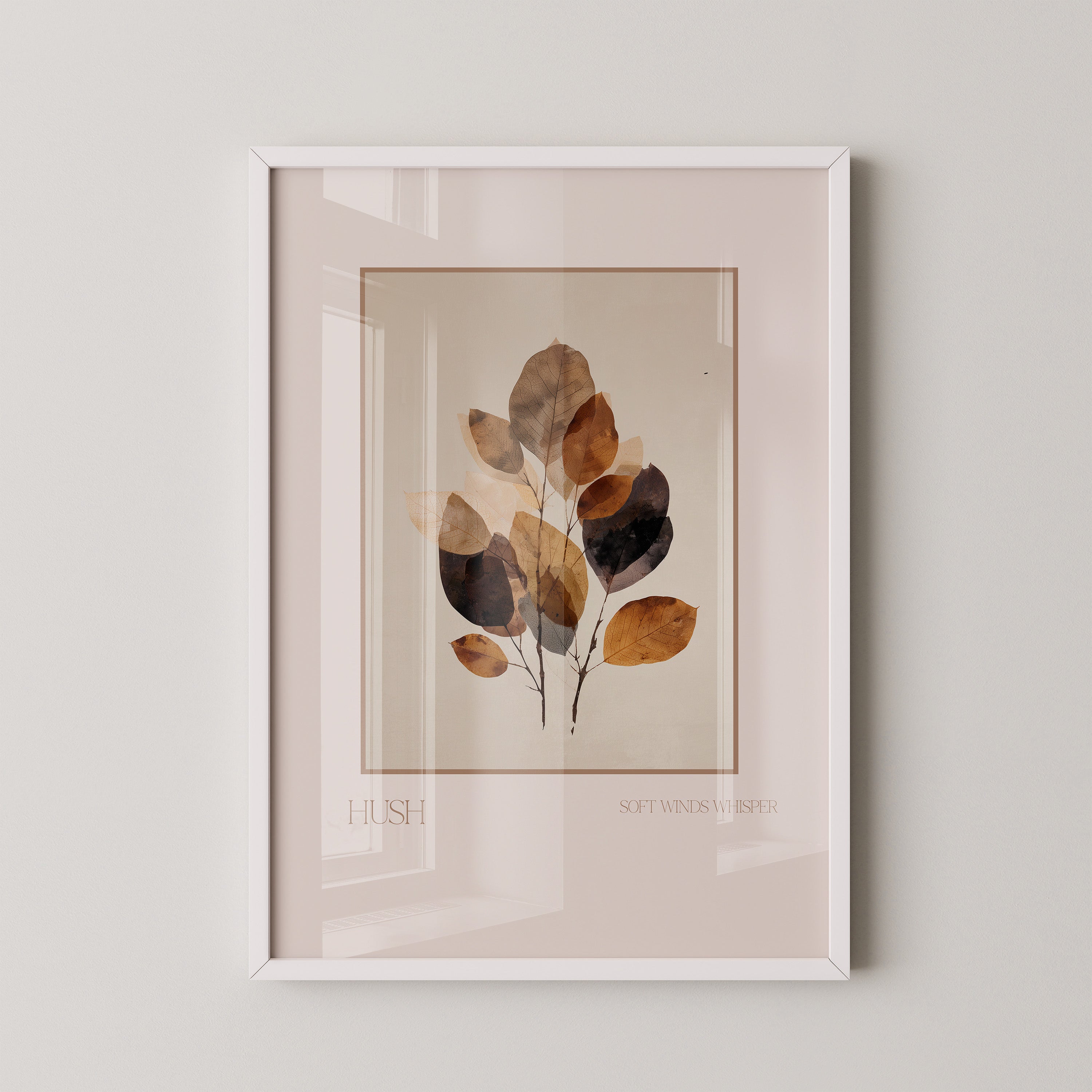 Herbstliche Blätter Aquarell Vintage