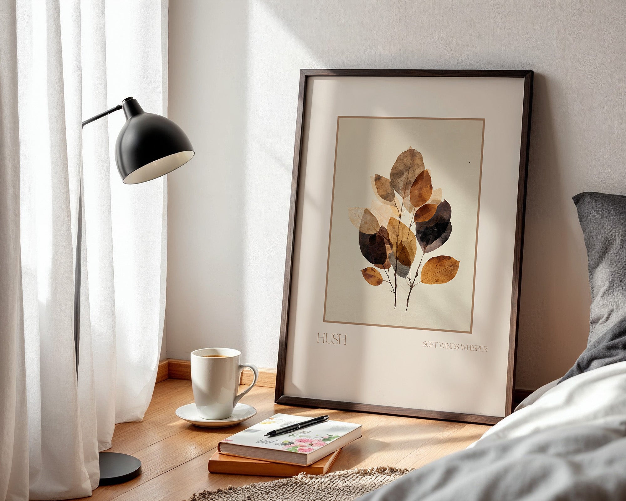 Herbstliche Blätter Aquarell Vintage