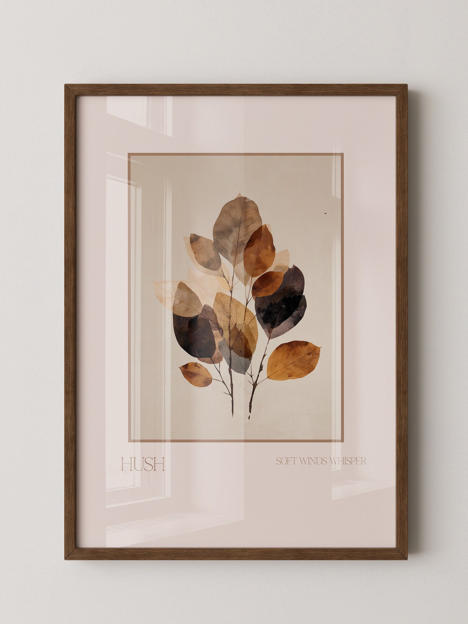 Herbstliche Blätter Aquarell Vintage