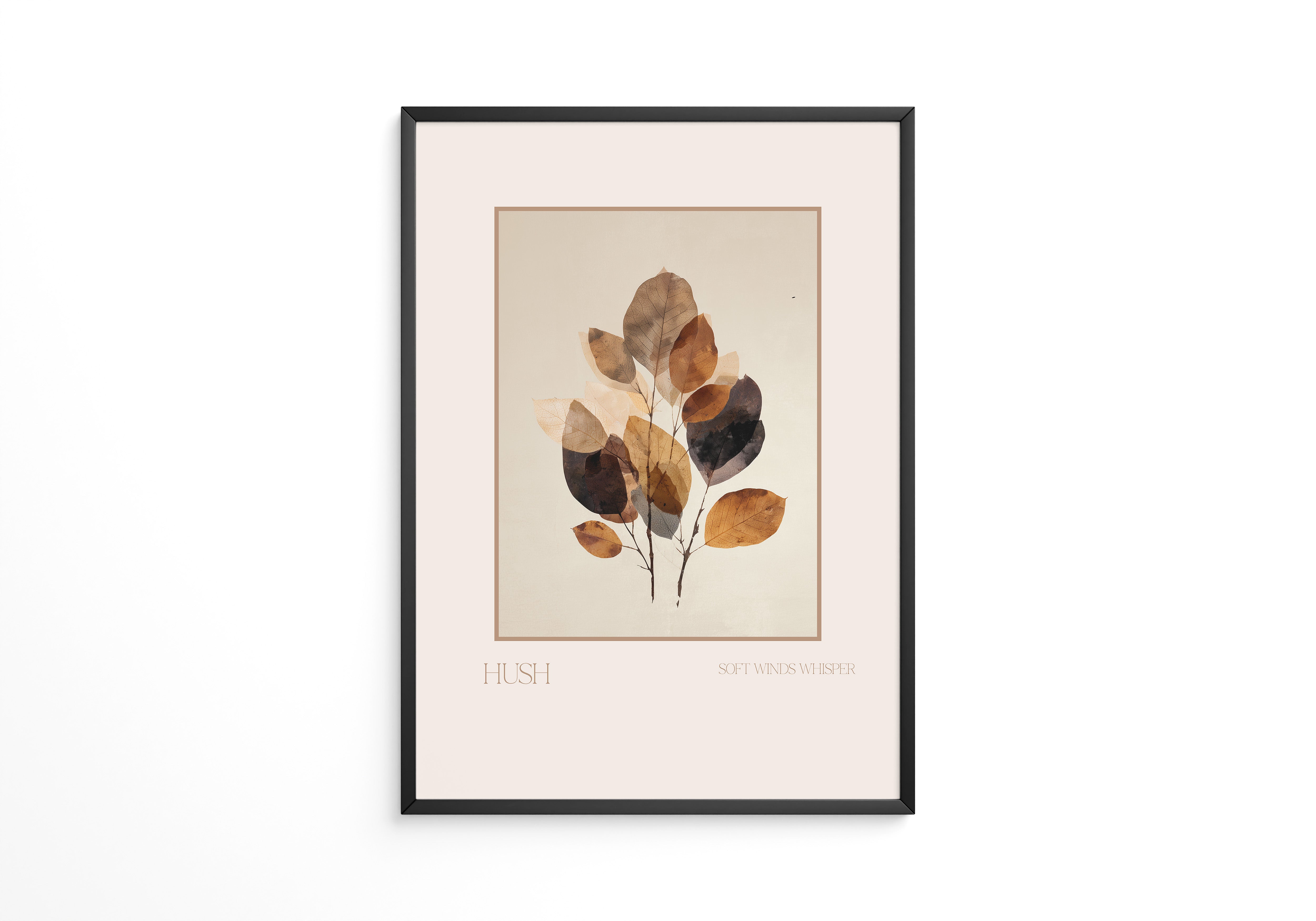 Herbstliche Blätter Aquarell Vintage