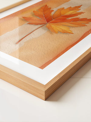 Herbstblatt Aquarell Orange