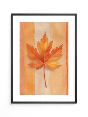 Herbstblatt Aquarell Orange