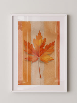 Herbstblatt Aquarell Orange