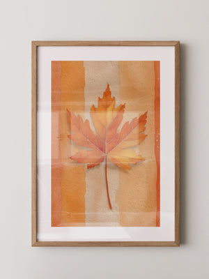 Herbstblatt Aquarell Orange