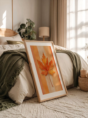 Herbstblatt Aquarell Orange