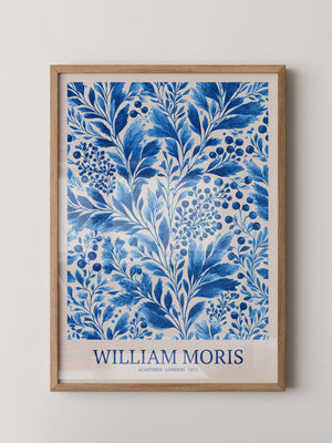 Blaue Blätter Floralornament