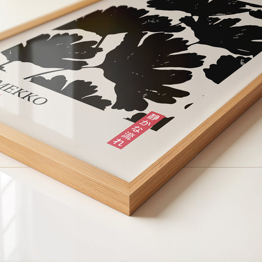 Schwarze Blumen Silhouette Retro