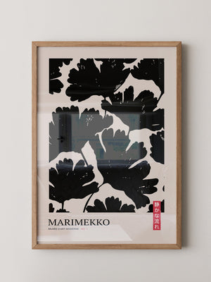 Schwarze Blumen Silhouette Retro