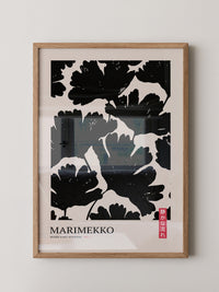 Schwarze Blumen Silhouette Retro