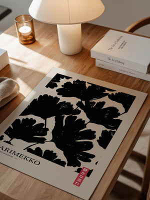 Schwarze Blumen Silhouette Retro