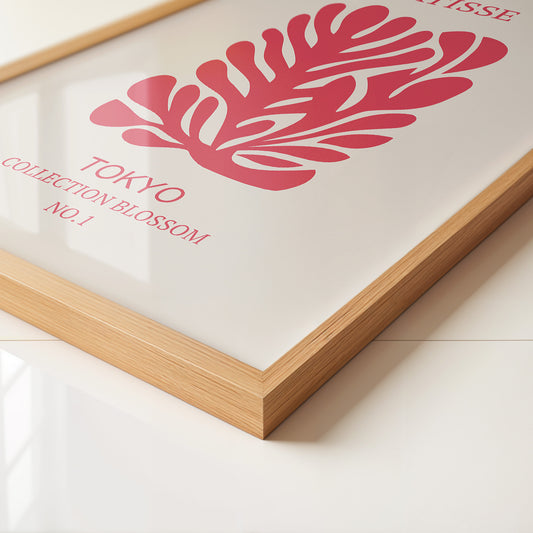 Blätterabstraktion Rot