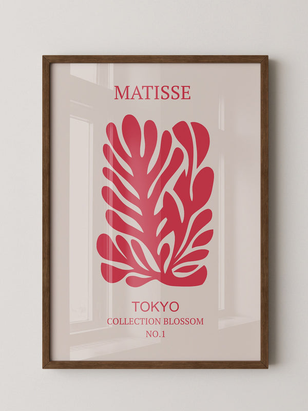 Blätterabstraktion Rot