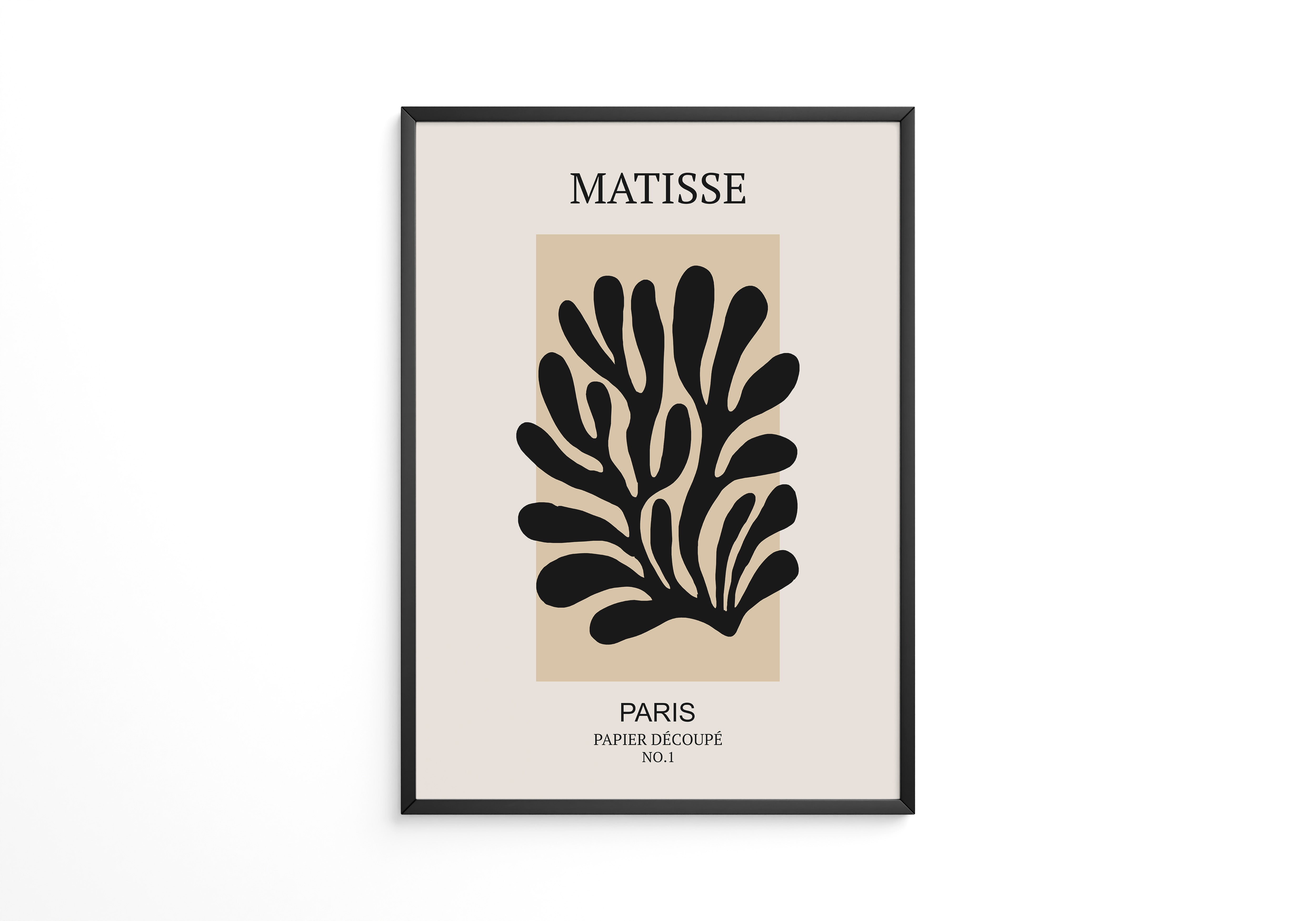 Schwarze Silhouette Beige Kontrast